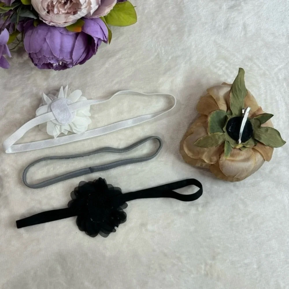 Assorted Flower Hair Accessories - Bundle of 4